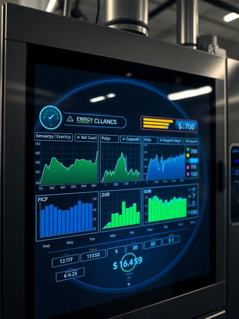 Digital interface of an industrial cleaning machine showing