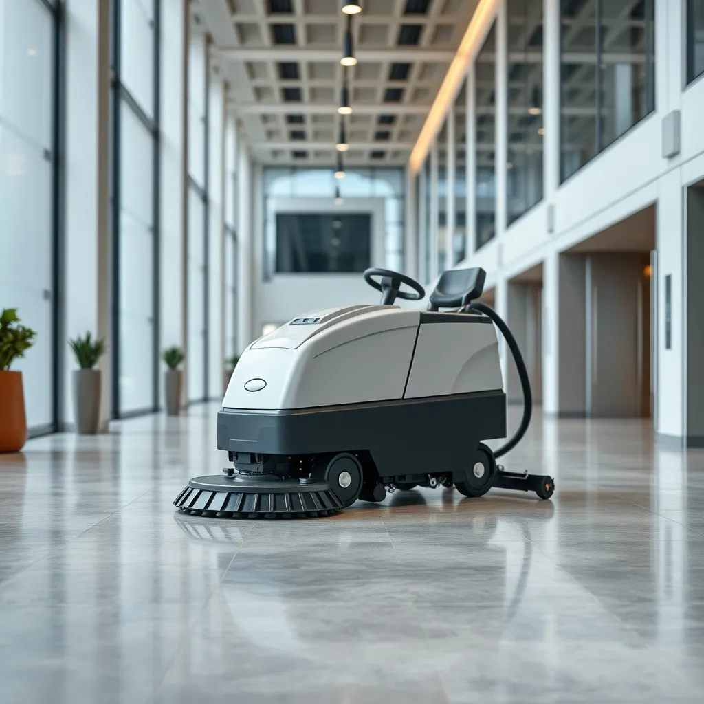 Professional industrial cleaning equipment in a high-end off